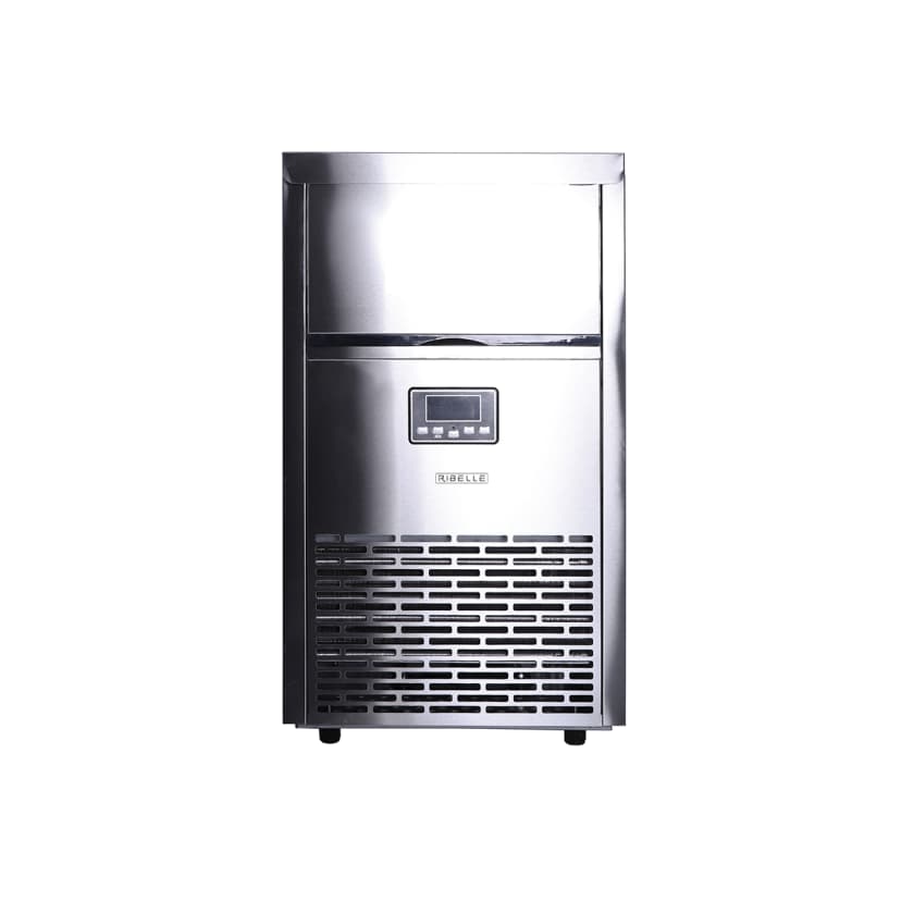 Fabricador De Hielo 45 Kg Acero Inoxidable Plata Ribelle