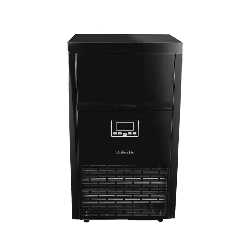 Fabricador De Hielo De 45 Kg Acero Inoxidable Color Negro Ribelle
