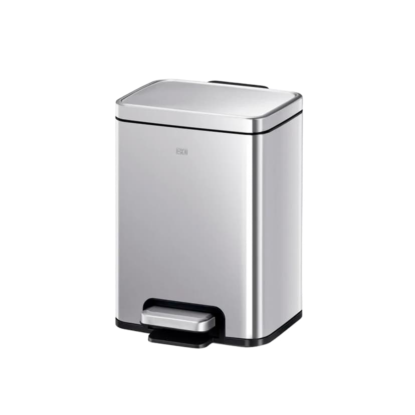 Papelera de Pedal Base Antirresbalante 6 Litros color gris Eko