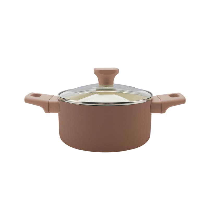 Olla Antiadherente Con Tapa Muse Pink 24cm color rosado pastel Bremen