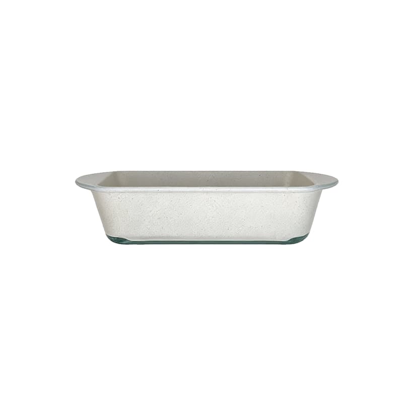 Refractaria De Vidrio Con Tapa color Crema 1.4 litros Borcam